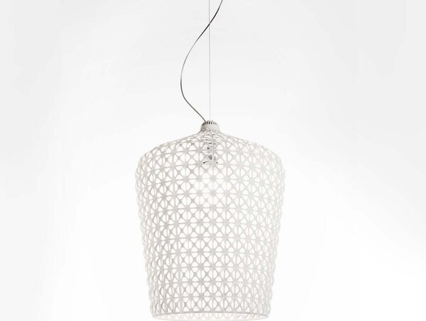 Lampa Wisząca Kartell, Kabuki, biały, salon, tworzywo sztuczne, design