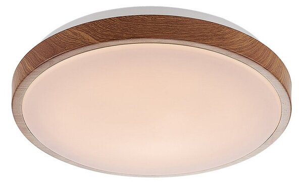 Lampa Sufitowa Lindby, Mendosa, drewniany, salon, tworzywo sztuczne, nowoczesny
