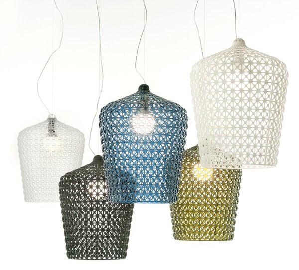 Lampa Wisząca Kartell, Kabuki, czarny, salon, tworzywo sztuczne, design