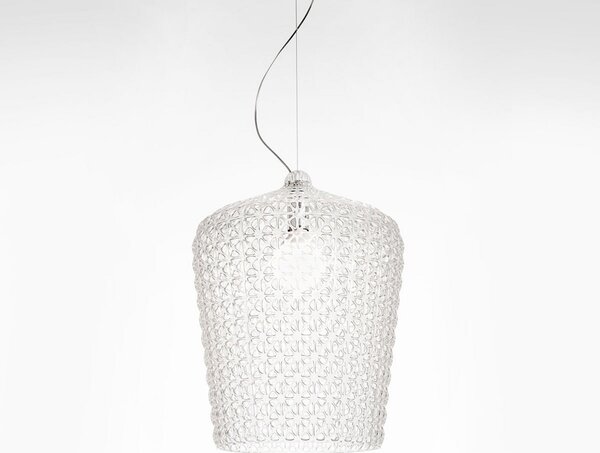 Lampa Wisząca Kartell, Kabuki, transparentny, salon, tworzywo sztuczne, design
