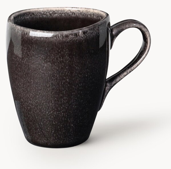 Komplet ręcznie wykonanych kubków Nordic Coal, 250 ml, 6 elem