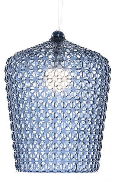 Lampa Wisząca Kartell, Kabuki, niebieski, salon, tworzywo sztuczne, design