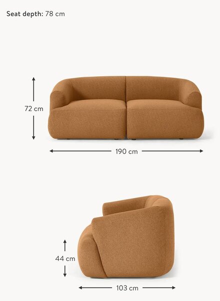 Sofa modułowa Bouclé Sofia (2-osobowa)