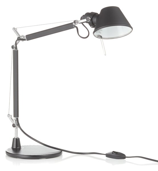 Lampa Stołowa Artemide, Tolomeo Micro, czarny, gabinet | pracownia, metal, design
