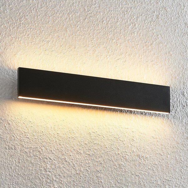 Lampa Ścienna Lindby, Ignazia, ściemnialny, czarny, salon, metal, nowoczesny