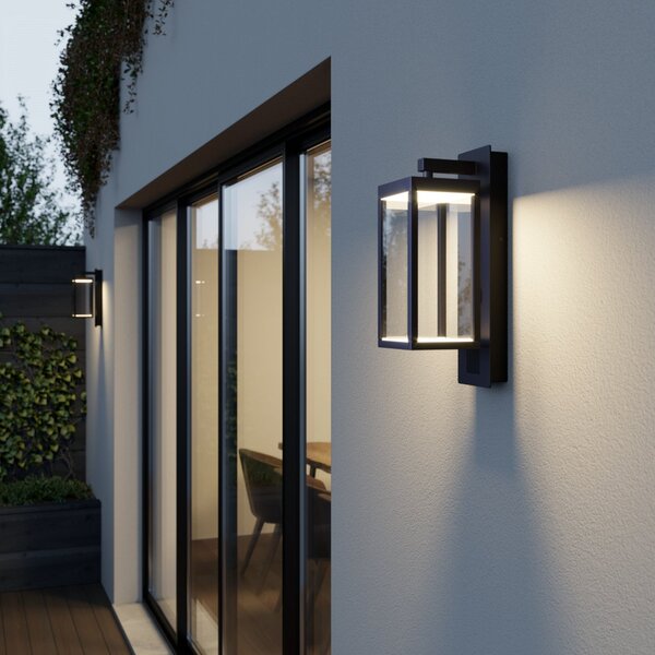 Zewnętrzna Lampa Lucande, Ferdinand, czarny, balkon, metal, nowoczesny