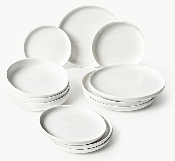 Komplet naczyń z porcelany Nessa, dla 4 osób, 12 elem