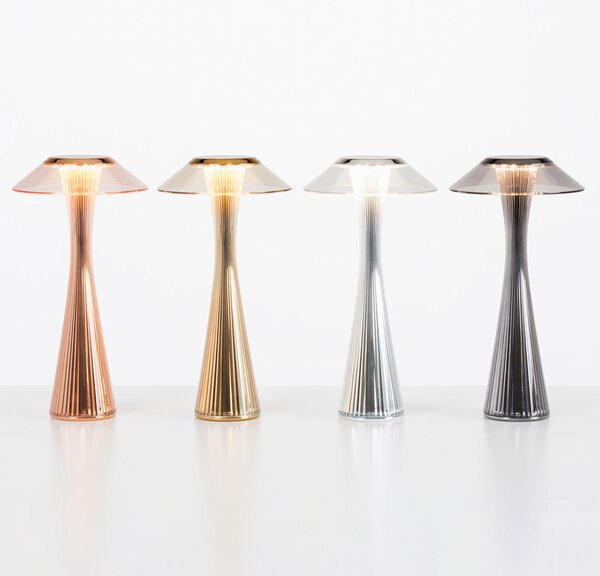 Lampa Stołowa Kartell, Space, złoty | mosiężny, salon, tworzywo sztuczne, design
