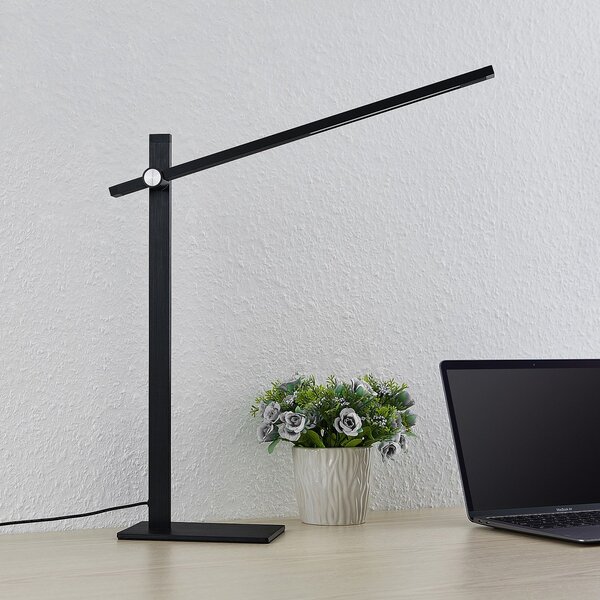 Lampa Stołowa Lucande, Wasko, ściemnialny, czarny, gabinet | pracownia, metal, nowoczesny