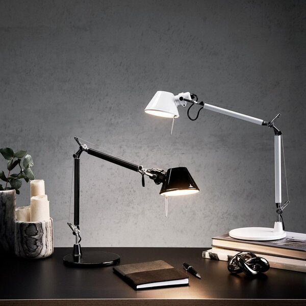 Lampa Stołowa Artemide, Tolomeo Micro, biały, gabinet | pracownia, metal, design