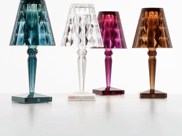 Lampa Stołowa Kartell, Big Battery, niebieski, salon, tworzywo sztuczne, design