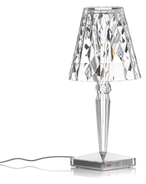 Lampa Stołowa Kartell, Big Battery, transparentny, salon, tworzywo sztuczne, design