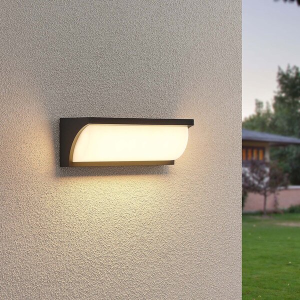 Zewnętrzna Lampa Lucande, Aune, czarny, taras, metal, nowoczesny