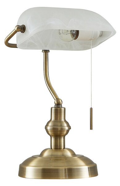 Lampa Stołowa Lindby, Profina, antyczny mosiądz, salon, metal, antyczny