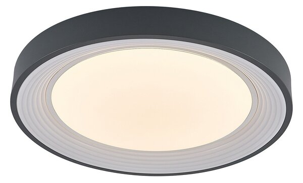 Lampa Sufitowa Lindby, Lindum, ściemnialny, czarny, salon, metal, nowoczesny