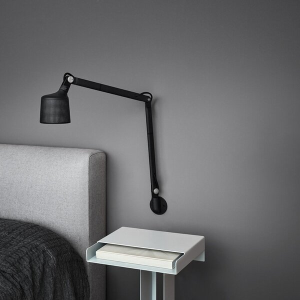 Lampa Ścienna Vipp, czarny, sypialnia, metal