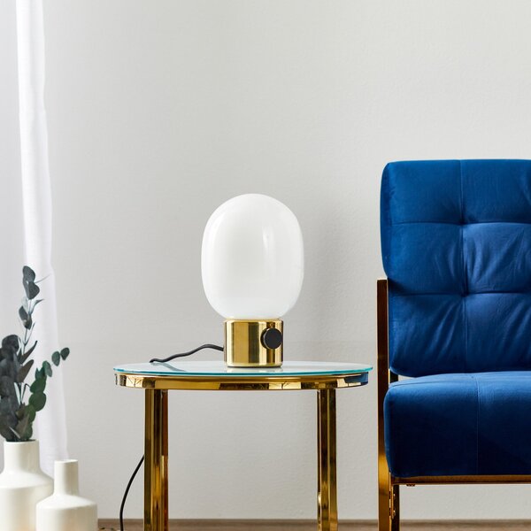 Lampa Stołowa Audo Copenhagen, JWDA, ściemnialny, złoty | mosiężny, salon, metal, design