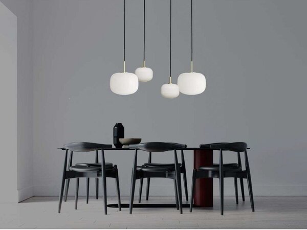 Lampa Wisząca ANTIDARK, biały, salon, szkło