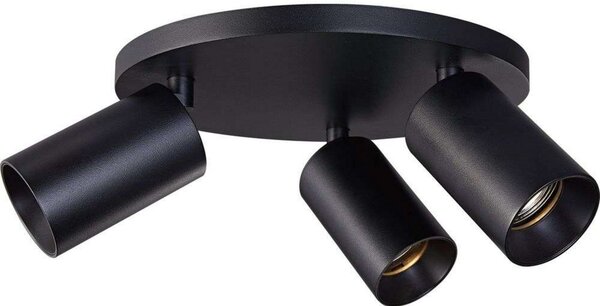 SpotOn Circle3 Lampa sufitowa/Ścienna Czarna - Antidark