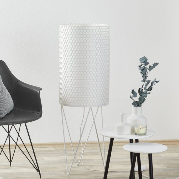 Lampa Podłogowa GUBI, Pedrera PD2, ściemnialny, biały, salon, metal, design