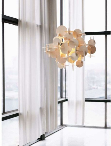 Lampa Wisząca Normann Copenhagen, beżowy, salon, drewno