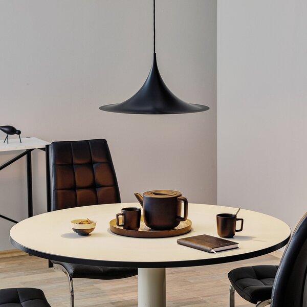 Lampa Wisząca GUBI, Semi, ściemnialny, czarny, salon, metal, design