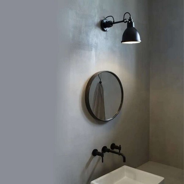 304 Bathroom Lampa Ścienna Czarno/Poliwęglowa - Lampe Gras