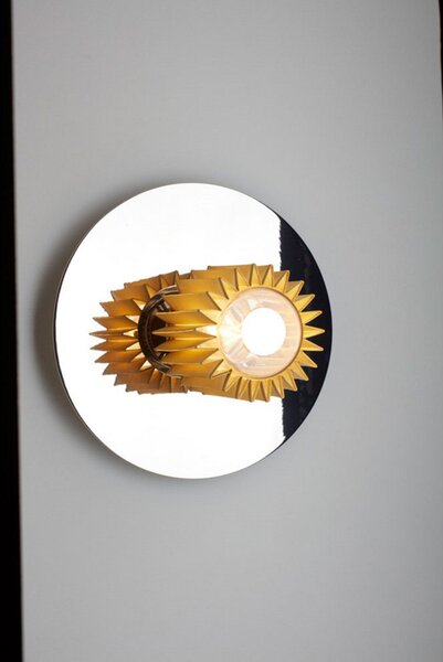 Lampa Ścienna DCW, złoty | mosiężny, salon, metal