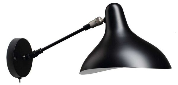 Lampa Ścienna DCW, czarny, salon, metal