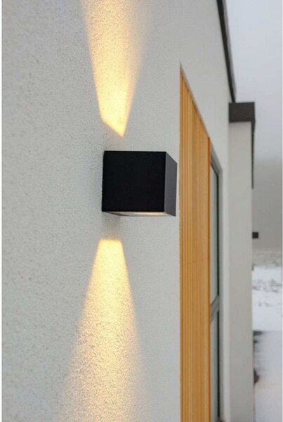 Zewnętrzna Lampa ANTIDARK, ściemnialny, czarny, taras, aluminium