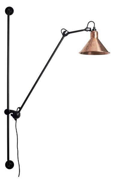 Lampa Ścienna Lampe Gras, czarny, salon, metal, industrialny