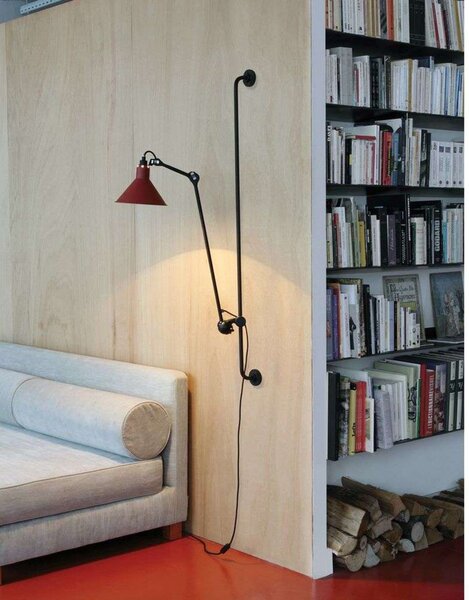 Lampa Ścienna Lampe Gras, czarny, salon, metal, industrialny