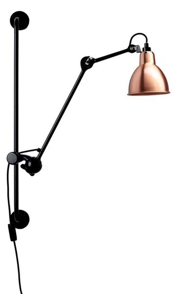 Lampa Ścienna Lampe Gras, 201 Round, czarny, salon, metal, industrialny