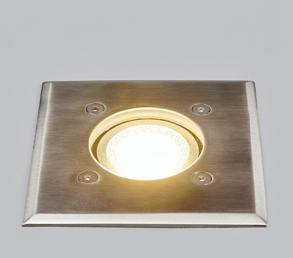 Zewnętrzna Lampa Lindby, Insa, ściemnialny, metaliczny, taras, stal szlachetna, nowoczesny