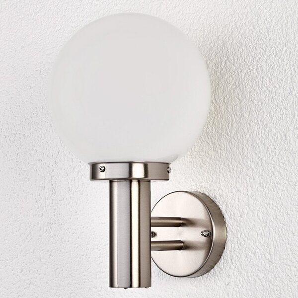 Zewnętrzna Lampa Lindby, Nada, metaliczny, balkon, szkło, nowoczesny