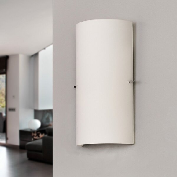 Lampa Ścienna Lucande, Sidra, ściemnialny, biały, salon, szkło, nowoczesny