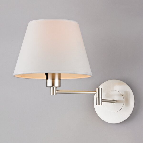 Lampa Ścienna Lindby, POLA, ściemnialny, metaliczny, salon, tkanina | tekstylia, nowoczesny
