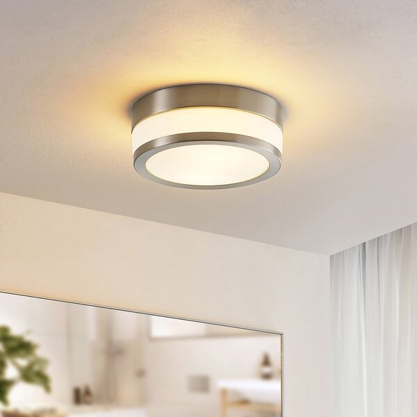 Lampa Sufitowa Lindby, Flavi, ściemnialny, metaliczny, łazienka, metal, nowoczesny