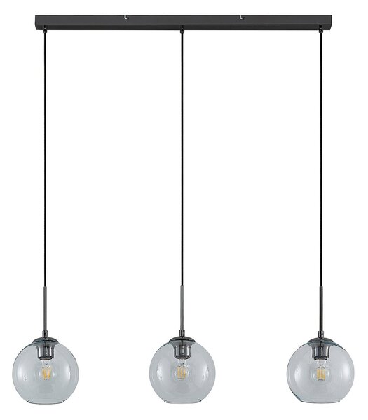 Lampa Wisząca Lindby, Firano, ściemnialny, szary, salon, metal, nowoczesny