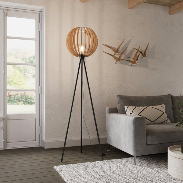 Lampa Podłogowa Envostar, Clay, czarny, salon, metal, skandynawski