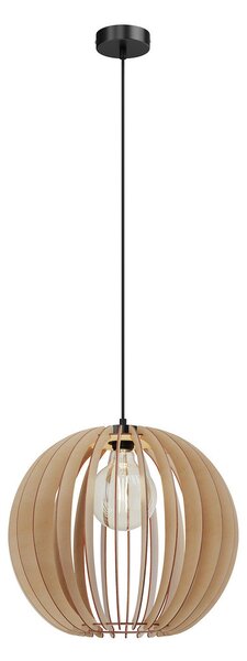 Lampa Wisząca Envostar, Clay, ściemnialny, drewniany, salon, drewno, skandynawski