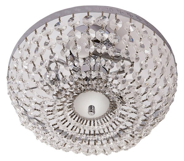 Lampa Sufitowa Lindby, Mondrian, ściemnialny, transparentny, przedpokój, kryształ, nowoczesny