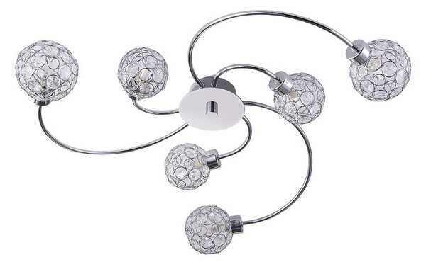 Lampa Sufitowa Lindby, Tyron, ściemnialny, metaliczny, salon, metal, nowoczesny