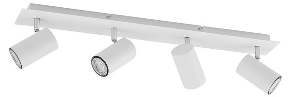Lampa Sufitowa Lindby, Joffrey, ściemnialny, biały, salon, metal, nowoczesny