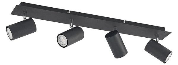 Lampa Sufitowa Lindby, Joffrey, ściemnialny, czarny, salon, metal, nowoczesny