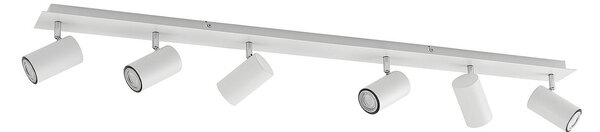 Lampa Sufitowa Lindby, Joffrey, ściemnialny, biały, salon, metal, nowoczesny