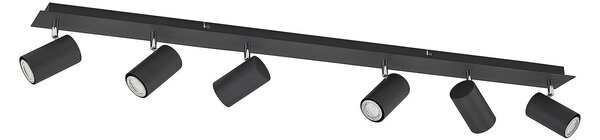 Lampa Sufitowa Lindby, Joffrey, ściemnialny, czarny, salon, metal, nowoczesny