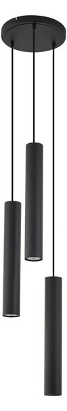 Lampa Wisząca Lindby, Joffrey, ściemnialny, czarny, salon, metal, nowoczesny