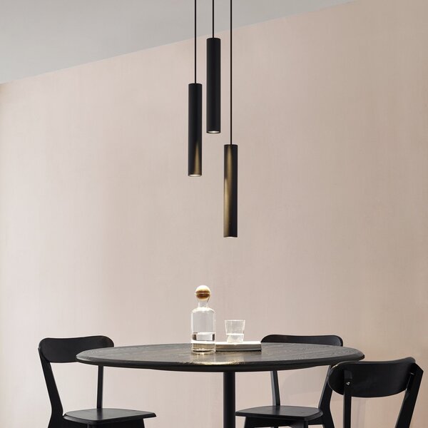 Lampa Wisząca Lindby, Joffrey, ściemnialny, czarny, salon, metal, nowoczesny