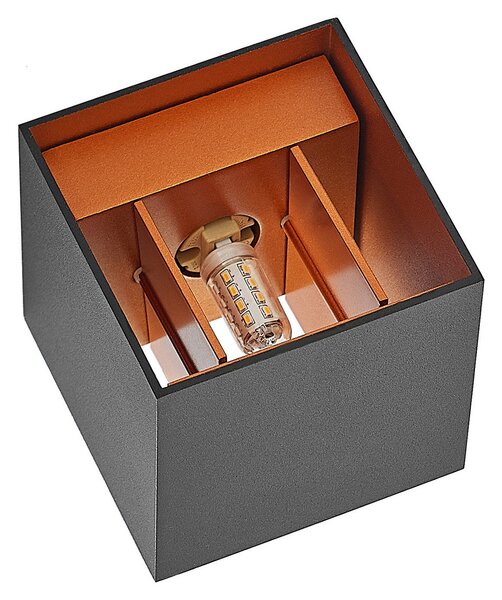 Lampa Ścienna Arcchio, Zuzana, czarny, salon, aluminium, nowoczesny